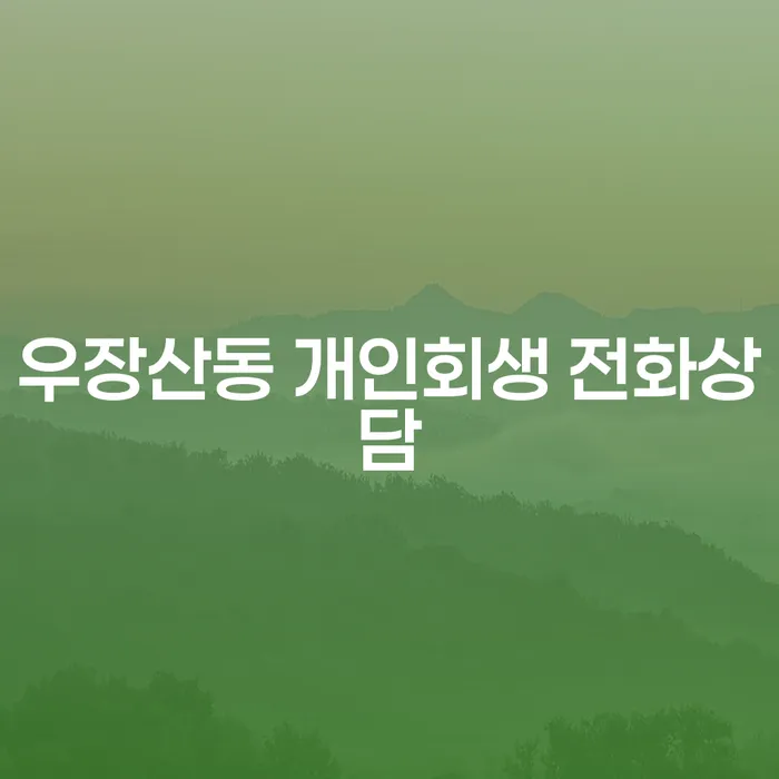 우장산동 개인회생 전화상담