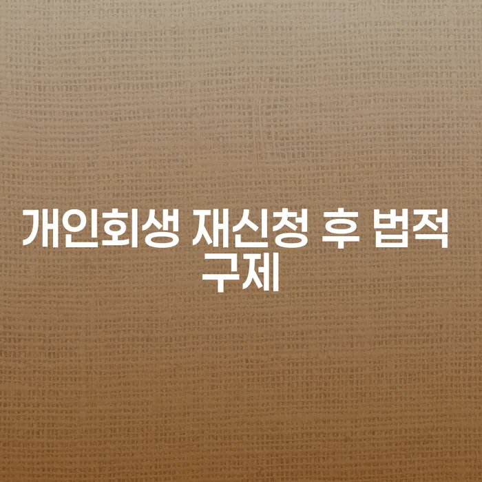 개인회생 재신청 후 법적 구제는 어떻게 가능한가요?
