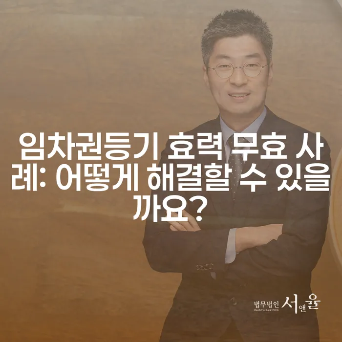 임차권등기 효력 무효 사례: 어떻게 해결할 수 있을까요?